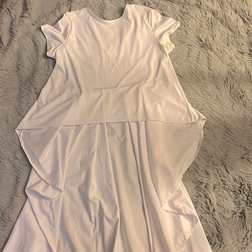 White Fishtail Blouse Size 3x